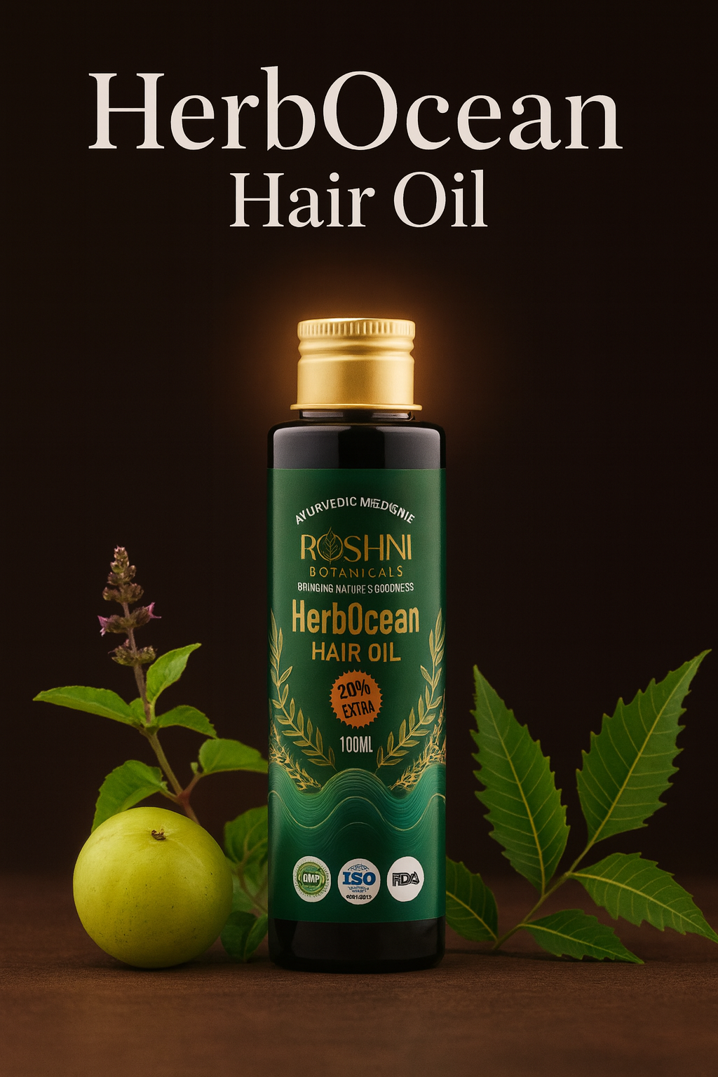 Ayurvedic Herbal Oil for Scalp Health: How HerbOcean's Neem, Tulsi, and Rosemary Control Hair Fall at Home